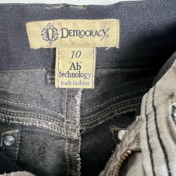 Democracy Ab Solution Tan Straight Leg Jeans Size 10 - Picture 4 of 8